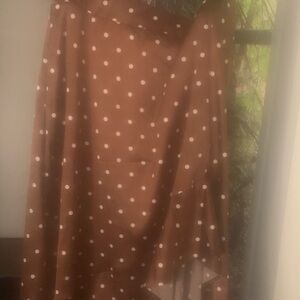 Brown Polka Dot Torrid Skirt